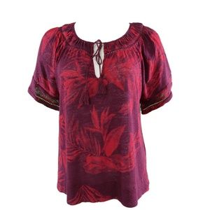 Lucky Brand Women's Top Red Relaxed | EA